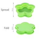 Flower Shape Style Scalable Silicone Storage Box For Vehicle And House(Green)