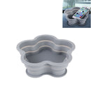 Flower Shape Style Scalable Silicone Storage Box For Vehicle And House(Grey)