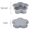 Flower Shape Style Scalable Silicone Storage Box For Vehicle And House(Grey)
