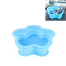 Flower Shape Style Scalable Silicone Storage Box For Vehicle And House(Blue)