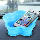Flower Shape Style Scalable Silicone Storage Box For Vehicle And House(Blue)