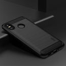 MOFI Brushed Texture Carbon Fiber Soft TPU Case for HTC U12 Life(Black)