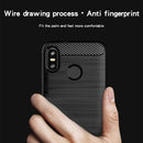 MOFI Brushed Texture Carbon Fiber Soft TPU Case for HTC U12 Life(Black)
