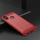 MOFI Brushed Texture Carbon Fiber Soft TPU Case for HTC U12 Life(Red)