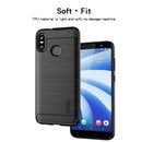 MOFI Brushed Texture Carbon Fiber Soft TPU Case for HTC U12 Life(Red)