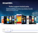 HAWEEL 2m High Speed Micro USB to USB Data Sync Charging Cable, For Galaxy, Huawei, Xiaomi, LG, HTC and other Android Smart Phones(White)