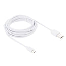 HAWEEL 3m High Speed Micro USB to USB Data Sync Charging Cable, For Samsung, Xiaomi, Huawei, LG, HTC, The Devices with Micro USB Port(White)