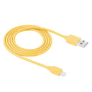 HAWEEL 1m High Speed 35 Cores 8 Pin to USB Sync Charging Cable for iPhone, iPad(Yellow)