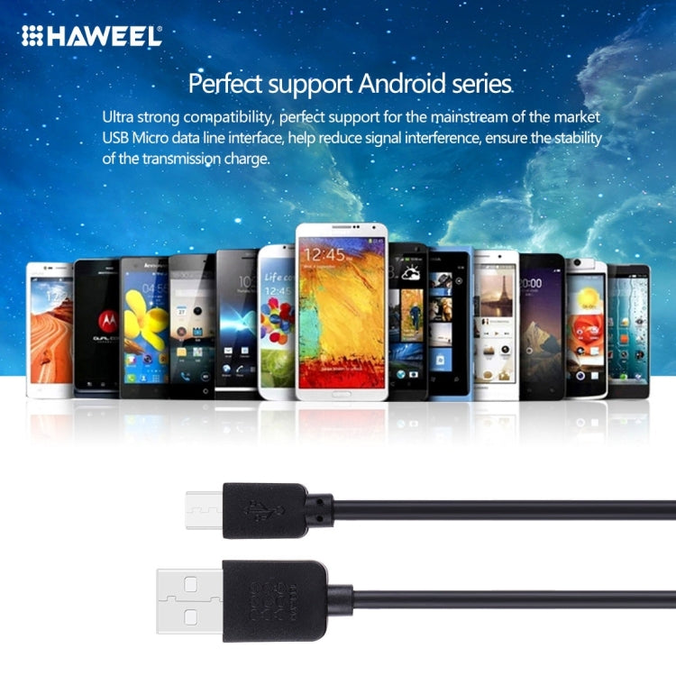 HAWEEL 1m High Speed 35 Cores Micro USB to USB Data Sync Charging Cable for Samsung Galaxy S7 & S7 Edge / LG G4 / Huawei P8 / Xiaomi Mi4 and other Smartphones (Black)