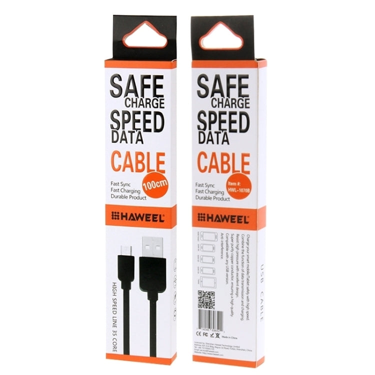 HAWEEL 1m High Speed 35 Cores Micro USB to USB Data Sync Charging Cable for Samsung Galaxy S7 & S7 Edge / LG G4 / Huawei P8 / Xiaomi Mi4 and other Smartphones (Black)