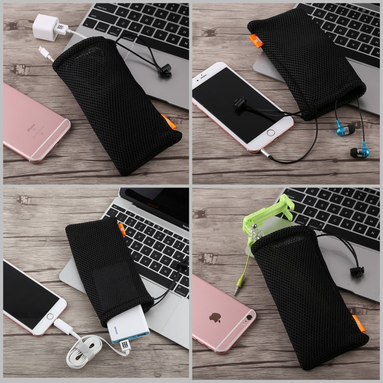 HAWEEL Pouch Bag for Smart Phones, Power Bank and other Accessories, Size same as 5.5 inch Phone(Black)