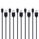 5 PCS HAWEEL 1m High Speed 8 pin to USB Sync and Charging Cable Kit for iPhone, iPad(Black)
