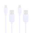2 PCS HAWEEL 1m High Speed 8 pin to USB Sync and Charging Cable Kit for iPhone, iPad(White)