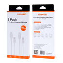 2 PCS HAWEEL 1m High Speed 8 pin to USB Sync and Charging Cable Kit for iPhone, iPad(White)