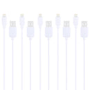 5 PCS HAWEEL 1m High Speed 8 pin to USB Sync and Charging Cable Kit for iPhone, iPad(White)