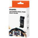 HAWEEL Universal Car Steering Wheel Phone Mount Holder(Black)