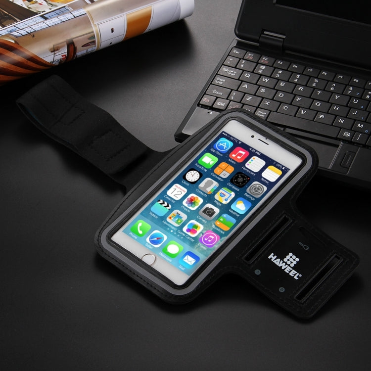 HAWEEL Sport Armband Case with Earphone Hole & Key Pocket, For iPhone XS, iPhone XS Max, iPhone X, iPhone 8 Plus & 7 Plus, iPhone 6 Plus, Galaxy S9+ / S8+ / S6 / S5(Black)