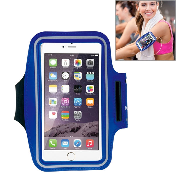 HAWEEL Sport Armband Case with Earphone Hole & Key Pocket, For iPhone XS, iPhone XS Max, iPhone X, iPhone 8 Plus & 7 Plus, iPhone 6 Plus, Galaxy S9+ / S8+ / S6 / S5(Dark Blue)