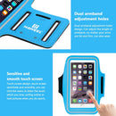 HAWEEL Sport Armband Case with Earphone Hole & Key Pocket, For iPhone XS, iPhone XS Max, iPhone X, iPhone 8 Plus & 7 Plus, iPhone 6 Plus, Galaxy S9+ / S8+ / S6 / S5(Baby Blue)