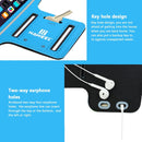 HAWEEL Sport Armband Case with Earphone Hole & Key Pocket, For iPhone XS, iPhone XS Max, iPhone X, iPhone 8 Plus & 7 Plus, iPhone 6 Plus, Galaxy S9+ / S8+ / S6 / S5(Baby Blue)