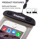 HAWEEL Transparent Universal Waterproof Bag with Lanyard for iPhone, Galaxy, Huawei, Xiaomi, LG, HTC and Other Smart Phones(Black)