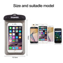 HAWEEL Transparent Universal Waterproof Bag with Lanyard for iPhone, Galaxy, Huawei, Xiaomi, LG, HTC and Other Smart Phones(Black)