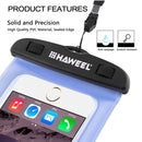 HAWEEL Transparent Universal Waterproof Bag with Lanyard for iPhone, Galaxy, Huawei, Xiaomi, LG, HTC and Other Smart Phones(Blue)