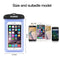 HAWEEL Transparent Universal Waterproof Bag with Lanyard for iPhone, Galaxy, Huawei, Xiaomi, LG, HTC and Other Smart Phones(Blue)