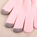 HAWEEL Three Fingers Touch Screen Gloves for Kids, For iPhone, Galaxy, Huawei, Xiaomi, HTC, Sony, LG and other Touch Screen Devices(Pink)