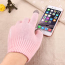 HAWEEL Three Fingers Touch Screen Gloves for Kids, For iPhone, Galaxy, Huawei, Xiaomi, HTC, Sony, LG and other Touch Screen Devices(Pink)