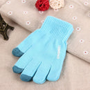 HAWEEL Three Fingers Touch Screen Gloves for Kids, For iPhone, Galaxy, Huawei, Xiaomi, HTC, Sony, LG and other Touch Screen Devices(Blue)