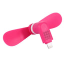 HAWEEL 3.5 inch Fashion Portable 8 Pin USB Phone Mini Fan with Two Leaves, For iPhone 7 & 7 Plus, iPhone 6 & 6s, iPhone 6 Plus & 6s Plus, iPad Air(Magenta)