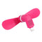 HAWEEL 3.5 inch Fashion Portable 8 Pin USB Phone Mini Fan with Two Leaves, For iPhone 7 & 7 Plus, iPhone 6 & 6s, iPhone 6 Plus & 6s Plus, iPad Air(Magenta)