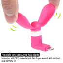 HAWEEL 3.5 inch Fashion Portable 8 Pin USB Phone Mini Fan with Two Leaves, For iPhone 7 & 7 Plus, iPhone 6 & 6s, iPhone 6 Plus & 6s Plus, iPad Air(Magenta)