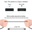 HAWEEL 2m USB-C / Type-C to USB 2.0 Data & Charging Cable(Black)