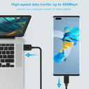 HAWEEL 2m USB-C / Type-C to USB 2.0 Data & Charging Cable(Black)