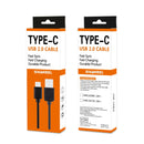 HAWEEL 2m USB-C / Type-C to USB 2.0 Data & Charging Cable(Black)