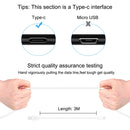 HAWEEL 3m USB-C / Type-C to USB 2.0 Data & Charging Cable(White)