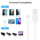 HAWEEL 3m USB-C / Type-C to USB 2.0 Data & Charging Cable(White)