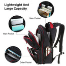 HAWEEL 14W Foldable Solar Power Outdoor Portable Canvas Dual Shoulders Laptop Backpack, USB Output: 5V 2.1A Max(Black)