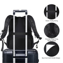 HAWEEL 14W Foldable Solar Power Outdoor Portable Canvas Dual Shoulders Laptop Backpack, USB Output: 5V 2.1A Max(Black)