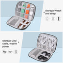 HAWEEL Watch Band Organizer Box Digital Cable Storage Case(Black)