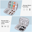 HAWEEL Watch Band Organizer Box Digital Cable Storage Case(Grey)