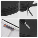 HAWEEL Electronic Organizer Double Layers Storage Bag for Cables, Charger, Power Bank, Phones, Earphones(Black)