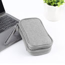 HAWEEL Electronic Organizer Double Layers Storage Bag for Cables, Charger, Power Bank, Phones, Earphones (Grey)