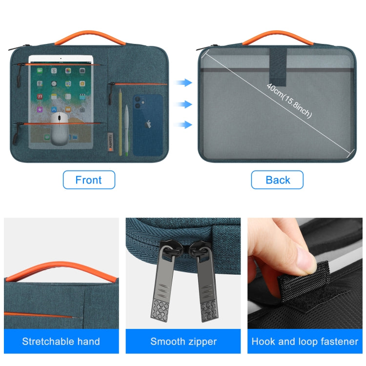 HAWEEL 14.0 inch-15.0 inch Laptop Sleeve Case Zipper Briefcase Handbag For Macbook, Samsung, Lenovo Thinkpad, Sony, DELL Alienware, CHUWI, ASUS, HP Laptops(Navy Blue)
