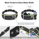 HAWEEL Running Belt Waist Fanny Pack Bag Sports Waterproof Waist Phone Pocket(Black)