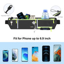 HAWEEL Running Belt Waist Fanny Pack Bag Sports Waterproof Waist Phone Pocket(Black)