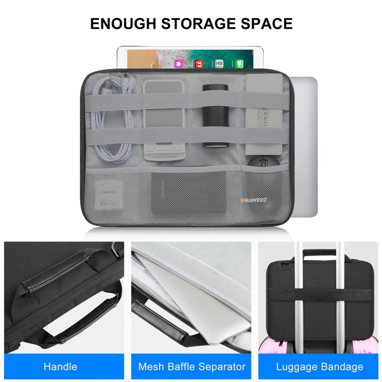 HAWEEL 15.0 inch -16.0 inch Briefcase Crossbody Laptop Bag For Macbook, Lenovo Thinkpad, ASUS, HP(Black)