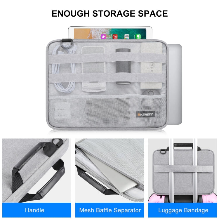 HAWEEL 15.0 inch -16.0 inch Briefcase Crossbody Laptop Bag For Macbook, Lenovo Thinkpad, ASUS, HP(Grey)